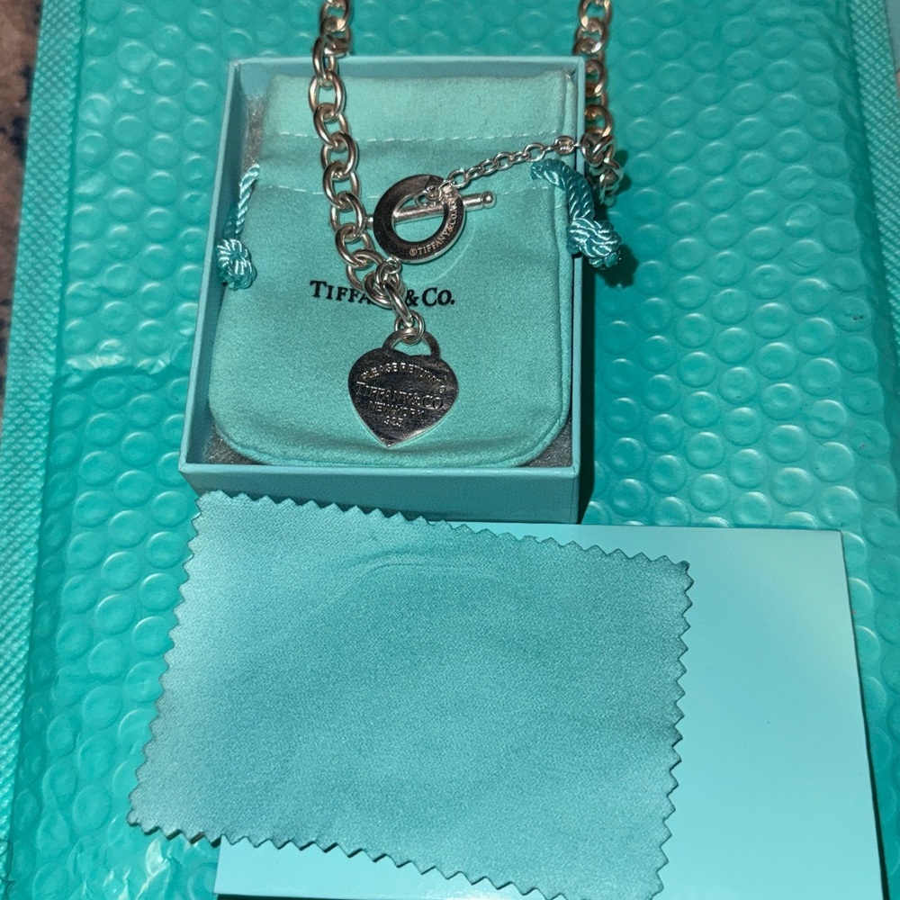 Tiffany & Co. Silver Heart Pendant Necklace - Picture 2 of 5